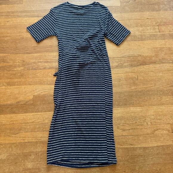 Mod Ref navy blue white short sleeve maxi lounge dress swim cover medium M
b24 - Picture 5 of 5
